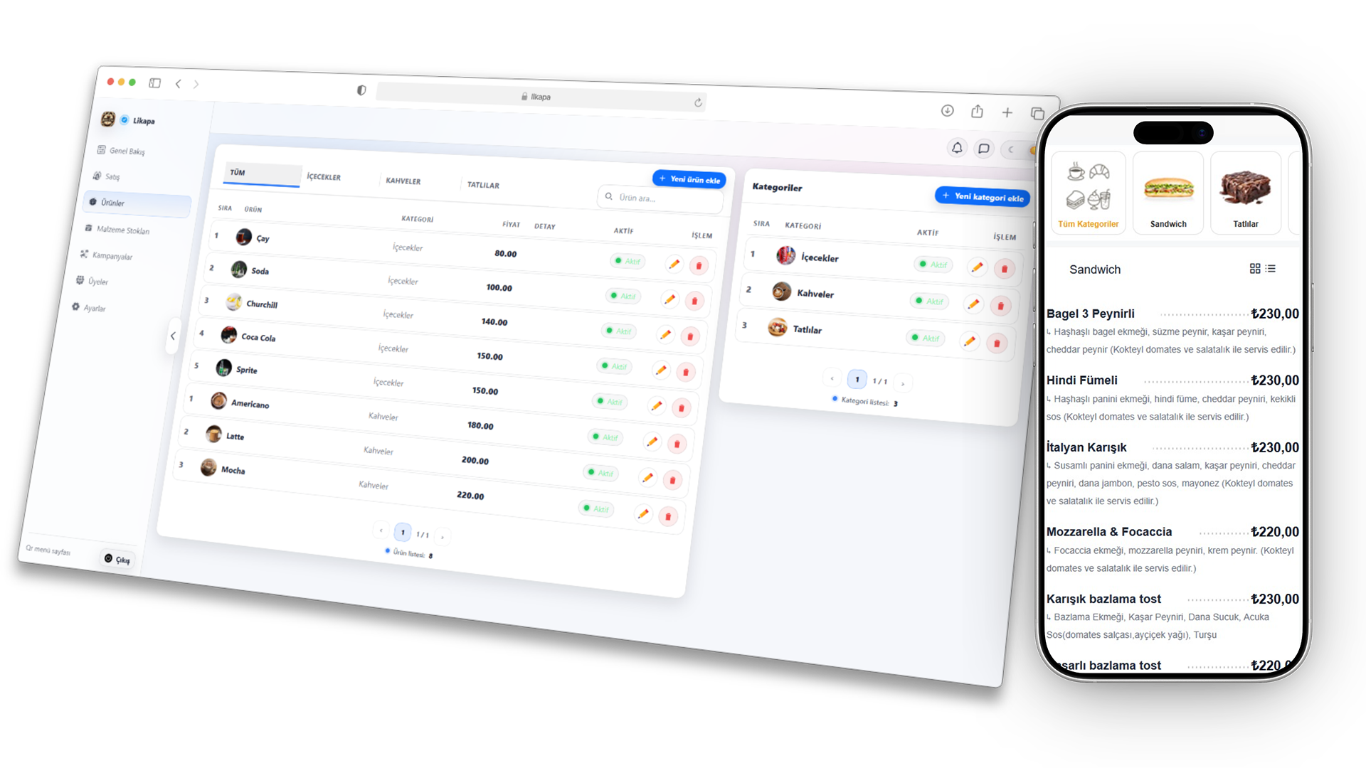 Likapa Panel Masaüstü Görünümü
